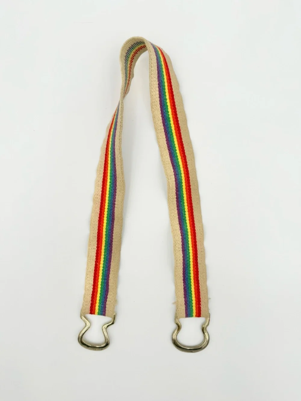 Vintage 1970s Rainbow Woven Elastic Belt